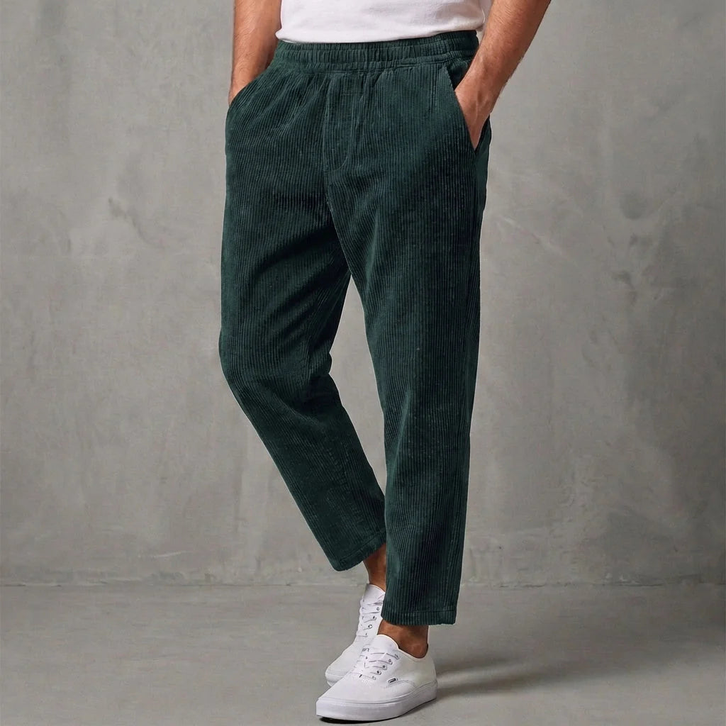 Men's Tailored Trousers | Relaxed Tapered Fit Casual Pants 3