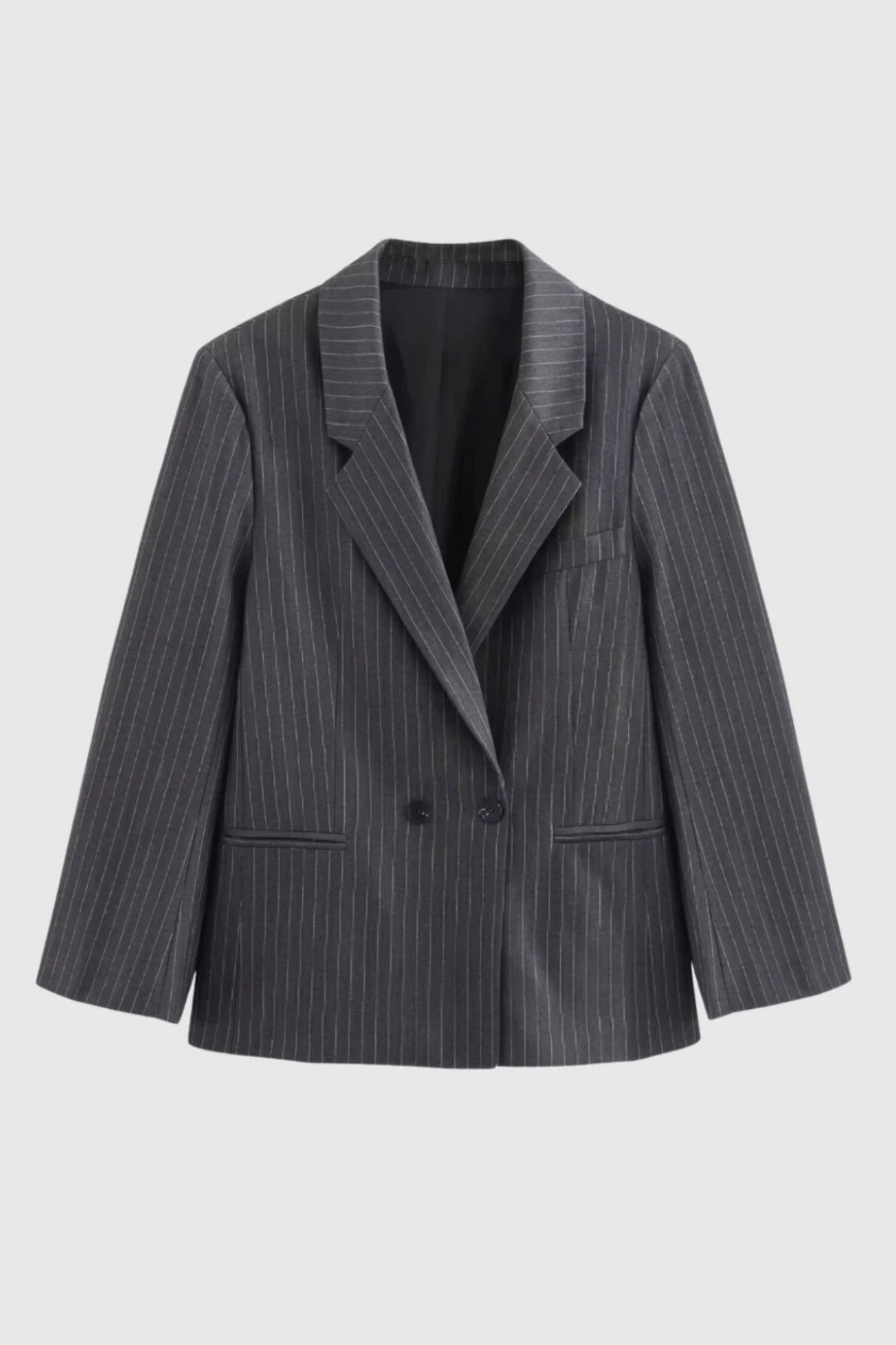 Oversized Pinstripe Blazer | Women's Double Breasted Jacket 3