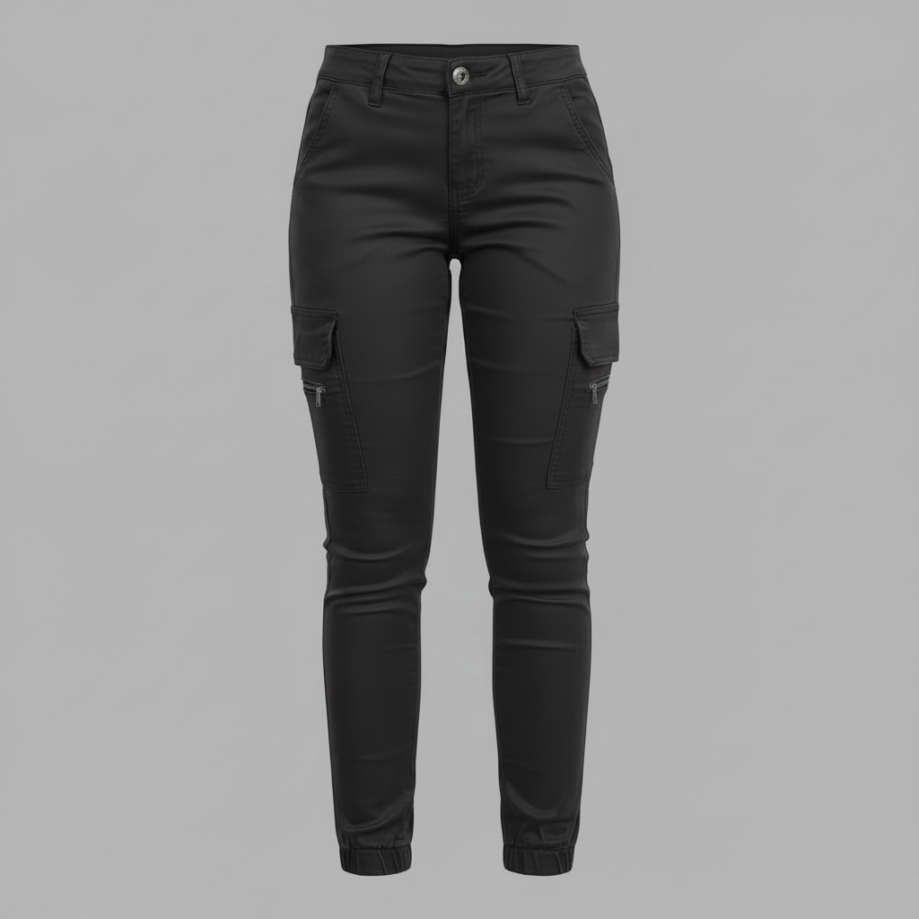 Black Cargo Pants for Women | Modern Cargo Trousers