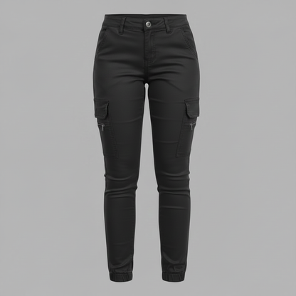 Black Cargo Pants for Women | Modern Cargo Trousers