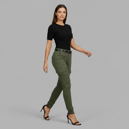 Black Cargo Pants for Women | Modern Cargo Trousers