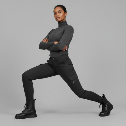 Black Cargo Pants for Women | Modern Cargo Trousers