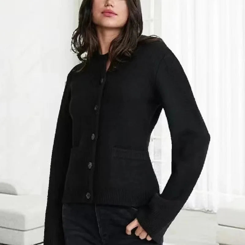 Casual Cardigan Rayon Large Button Closure 1