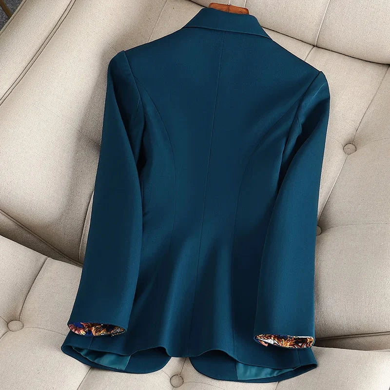 Classic Blazer | Lightweight Cotton Blend One-Button Closure 5