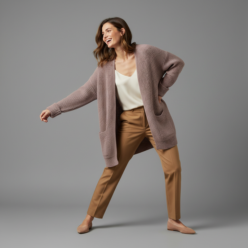 Elegant Black Cardigan | Women's Cozy Layer