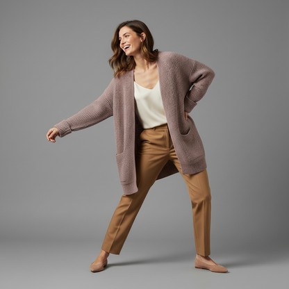 Elegant Black Cardigan | Women's Cozy Layer