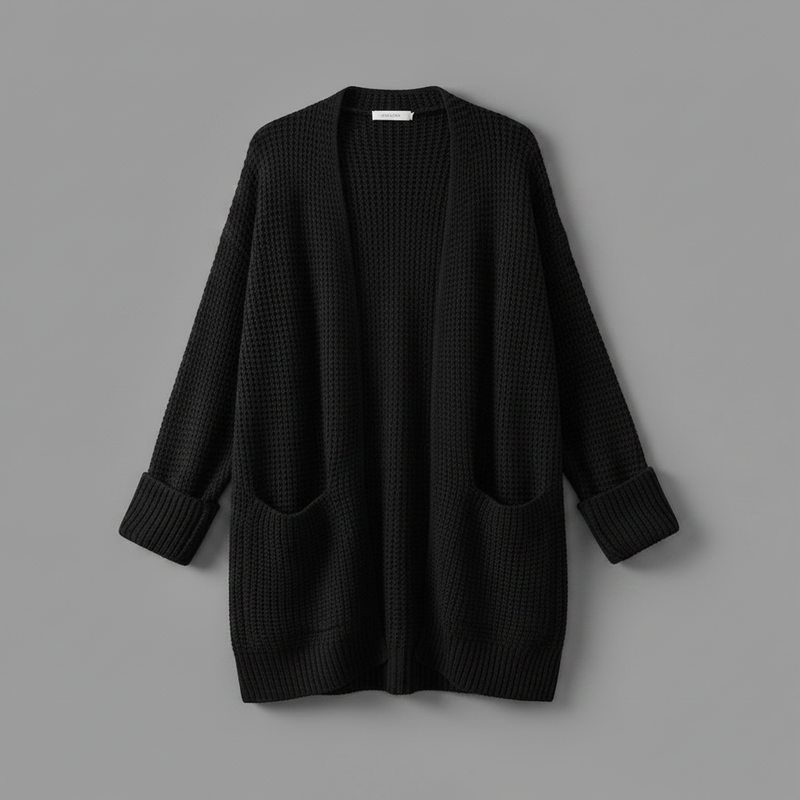 Elegant Black Cardigan | Women's Cozy Layer