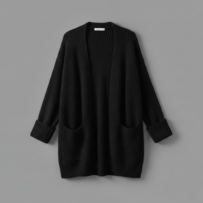 Elegant Black Cardigan | Women's Cozy Layer