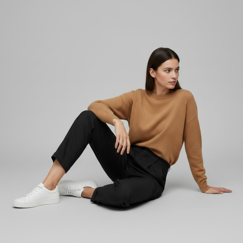 Elegant Black Pants | Women's High Waist Suit Trousers