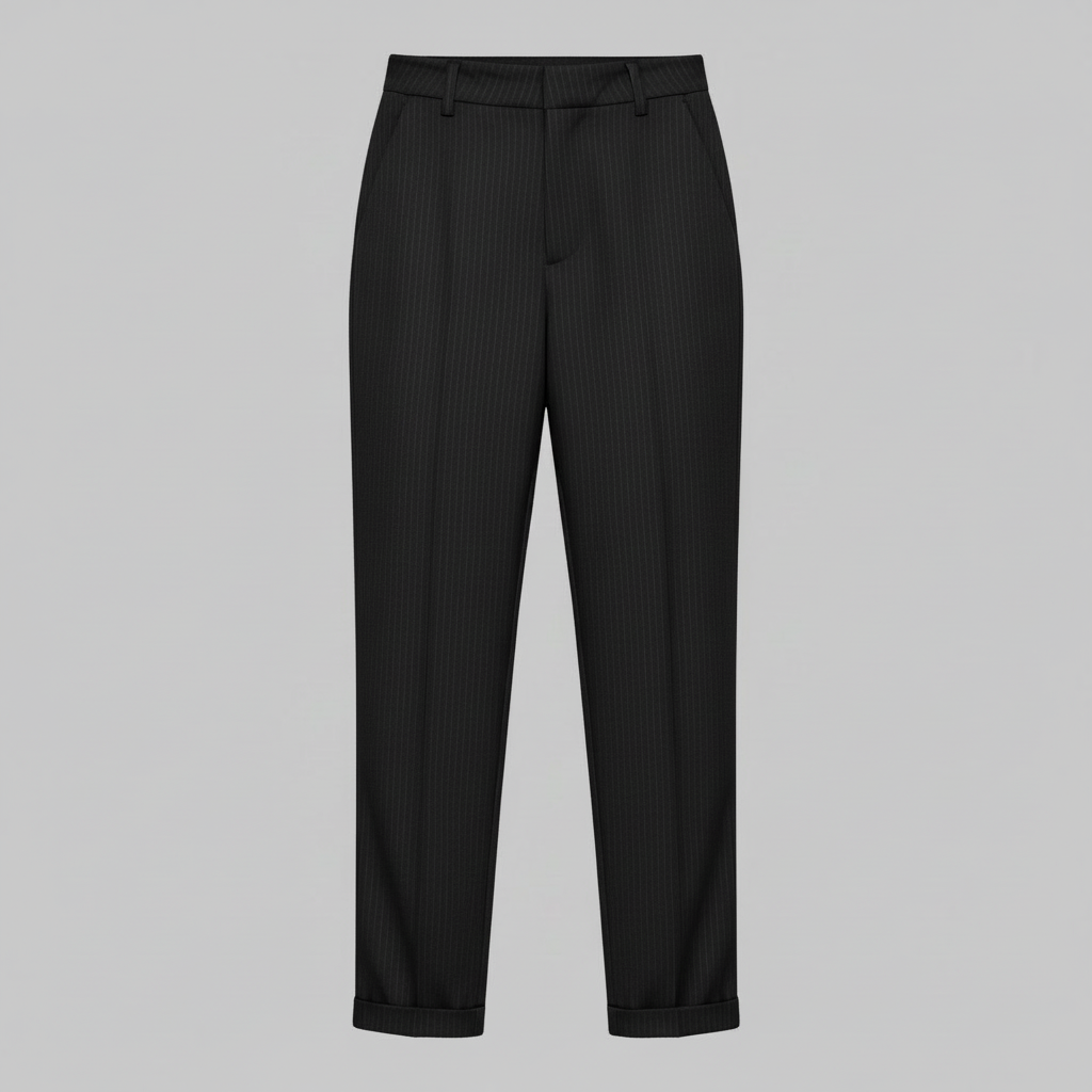 Elegant Black Pants | Women's High Waist Suit Trousers