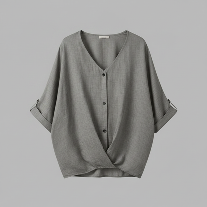 Elegant V-Neck Long Sleeve Blouse | Women's Fashion Top