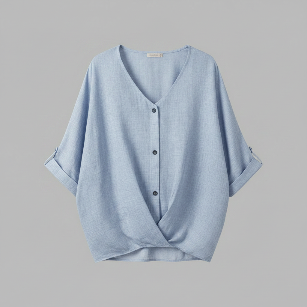 Elegant V-Neck Long Sleeve Blouse | Women's Fashion Top