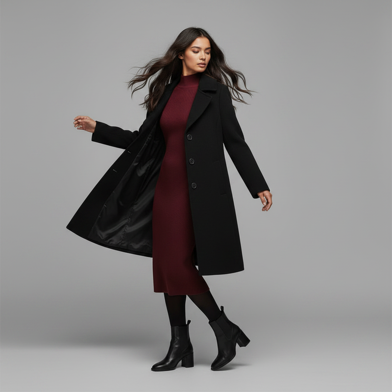Elegant Women's Wool Coat | Stylish Winter Coats Women