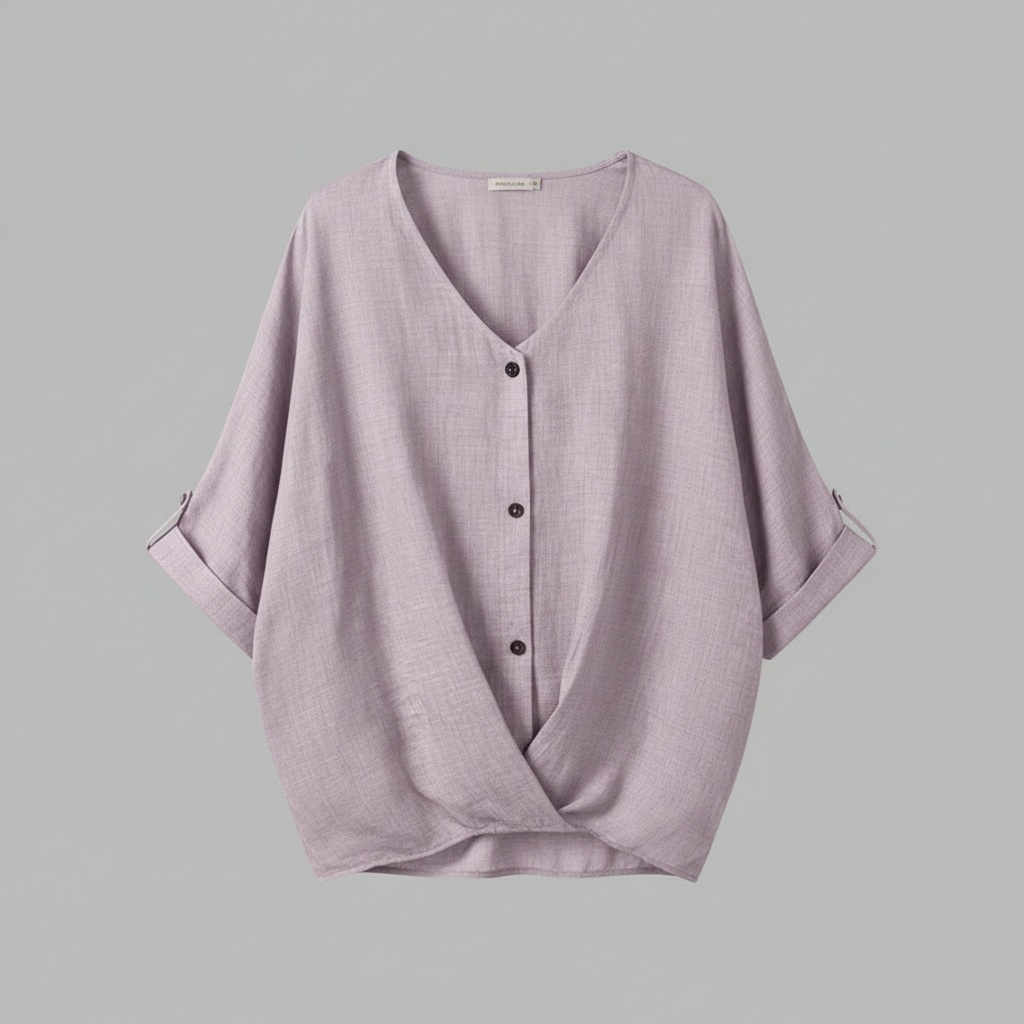 Elegant V-Neck Long Sleeve Blouse | Women's Fashion Top 1