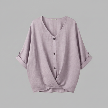 Elegant V-Neck Long Sleeve Blouse | Women's Fashion Top 1