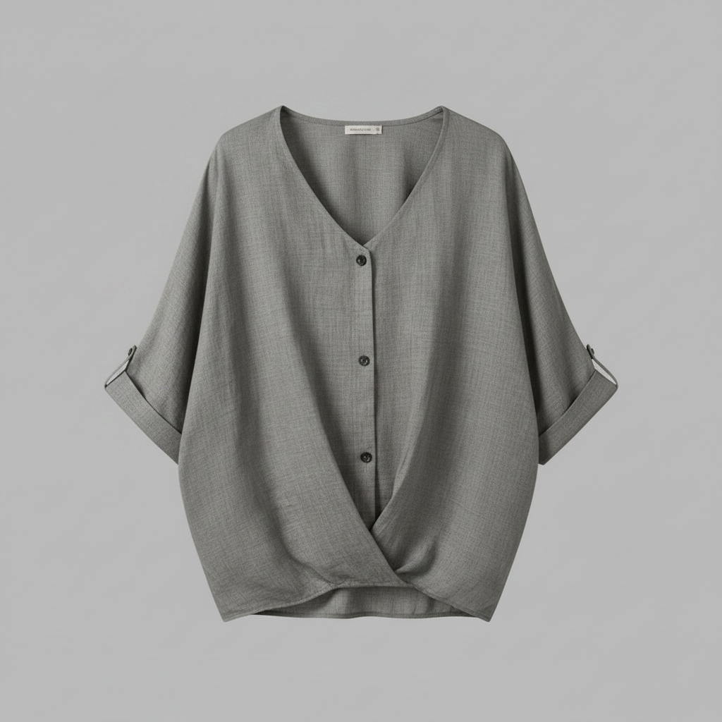 Elegant V-Neck Long Sleeve Blouse | Women's Fashion Top 2