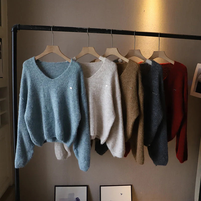 Fiorentina Softness Sweater | Women's V-Neck Loose Fit Knitwear 5