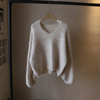 Fiorentina Softness Sweater | Women's V-Neck Loose Fit Knitwear 6