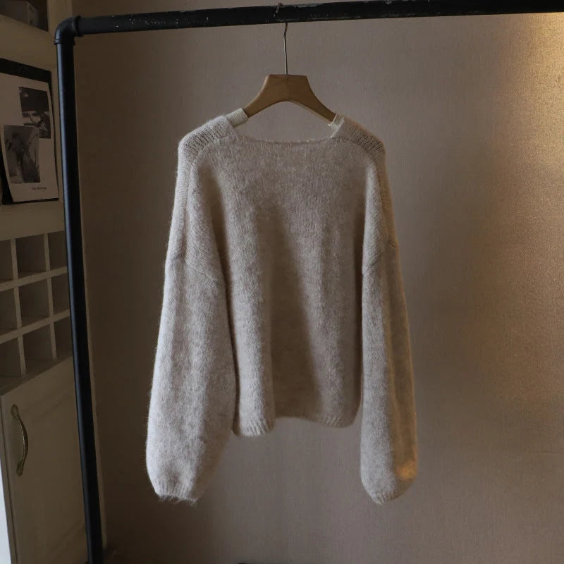 Fiorentina Softness Sweater | Women's V-Neck Loose Fit Knitwear 8