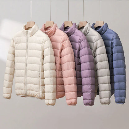 High Collar Down Jacket Pastel 0