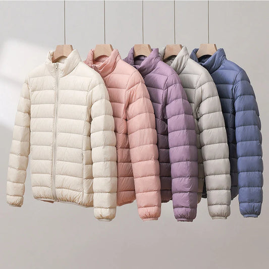 High Collar Down Jacket Pastel 0