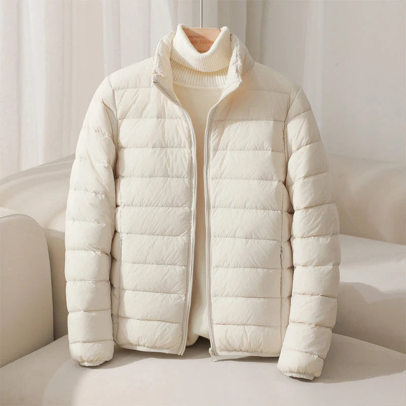 High Collar Down Jacket Pastel 1