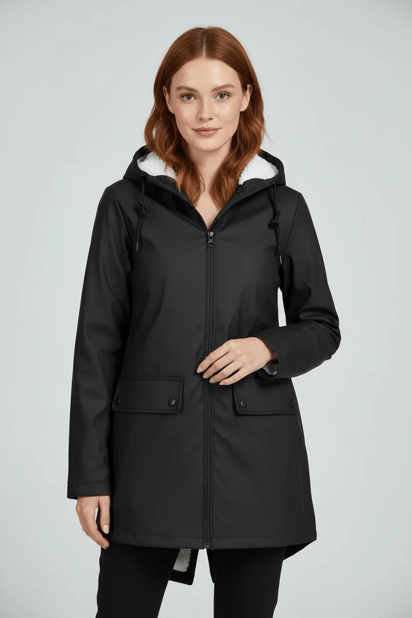 Hooded Water-Repellent Trench Coat | Women's Longline Jacket 1