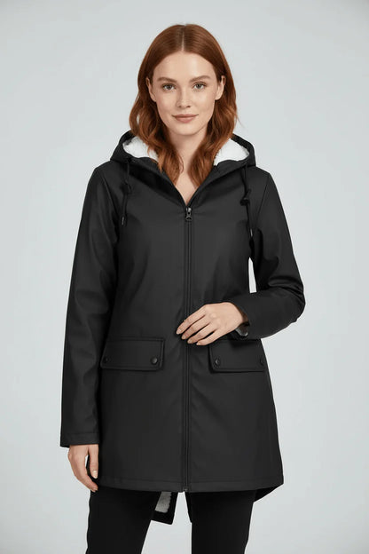 Hooded Water-Repellent Trench Coat | Women's Longline Jacket 1