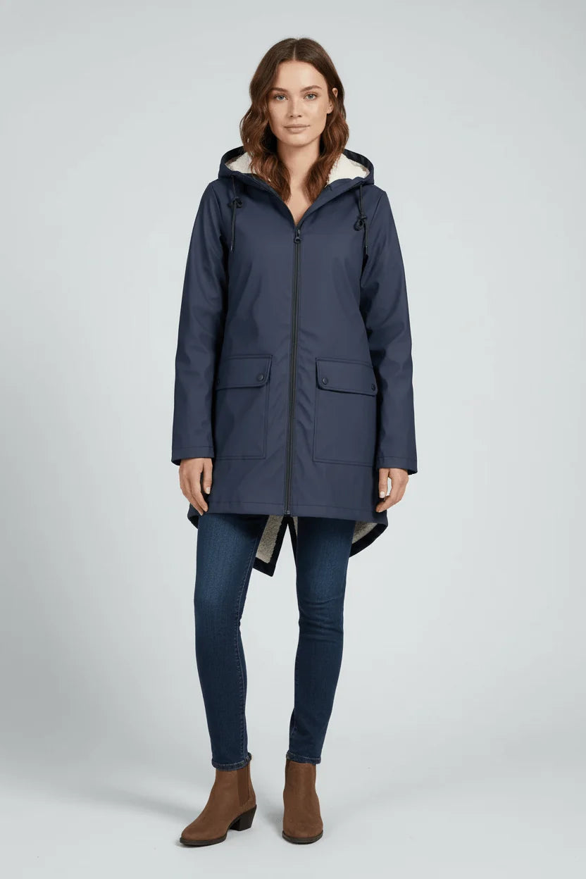 Hooded Water-Repellent Trench Coat | Women's Longline Jacket 3