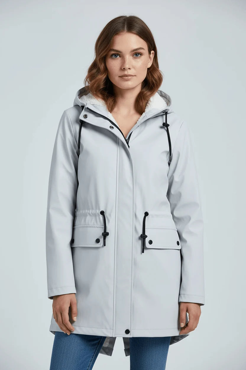 Hooded Water-Repellent Trench Coat | Women's Longline Jacket 5