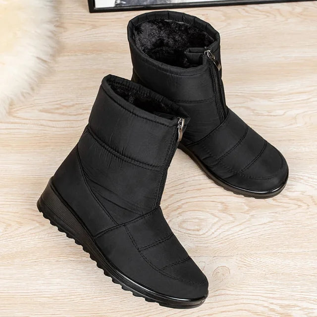Insulated Snow Boots | Women's Front-Zip Ankle Winter Footwear 1