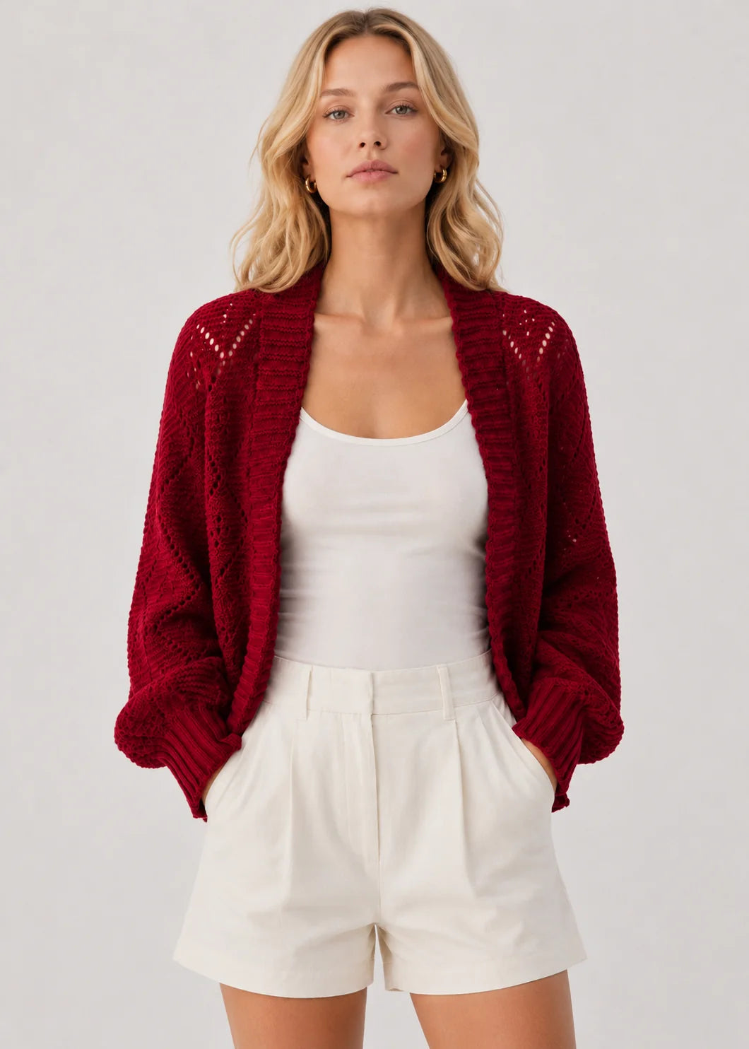 Long Faux Cashmere Cardigan | Women's Button-Front Sweater 1