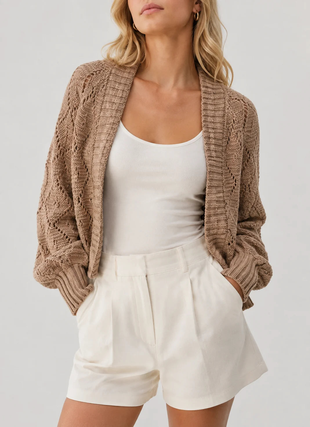 Long Faux Cashmere Cardigan | Women's Button-Front Sweater 10
