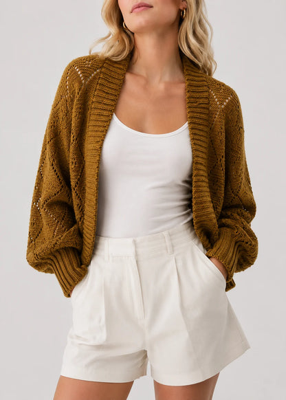 Long Faux Cashmere Cardigan | Women's Button-Front Sweater 8