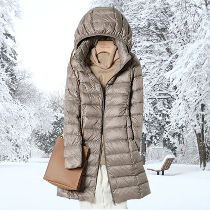 Long Puffer Coat | Women's Black Quilted Winter Jacket 0