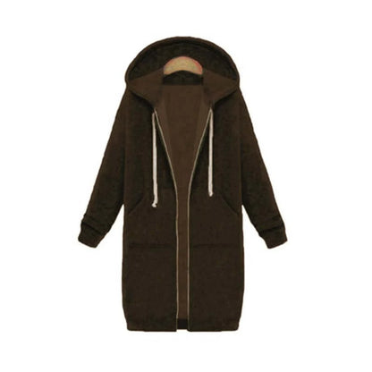 Longline Zip-Up Hoodie | Women's Relaxed Fit with Pockets 5