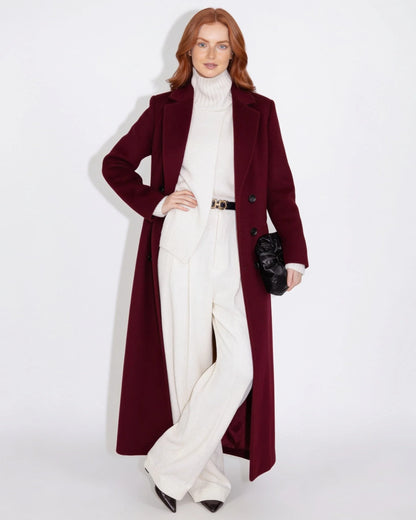 Maxi Coat Notch Lapel Single-Breasted Longline 0