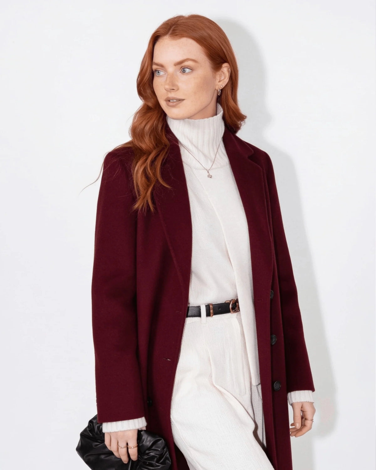 Maxi Coat Notch Lapel Single-Breasted Longline 1
