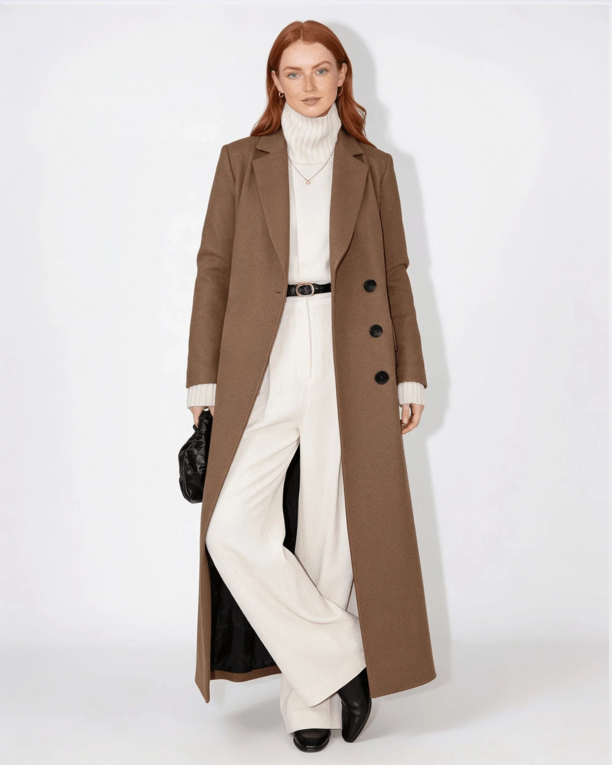Maxi Coat Notch Lapel Single-Breasted Longline 10
