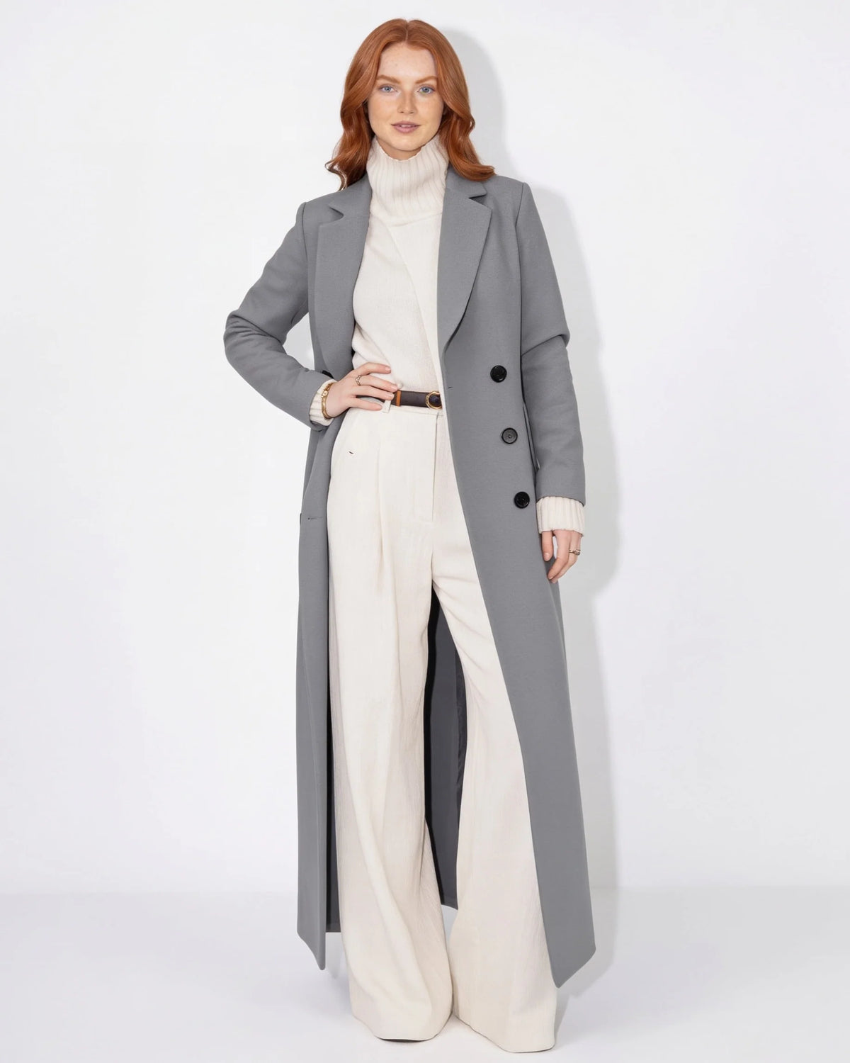 Maxi Coat Notch Lapel Single-Breasted Longline 4