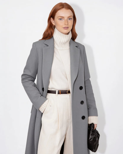 Maxi Coat Notch Lapel Single-Breasted Longline 6