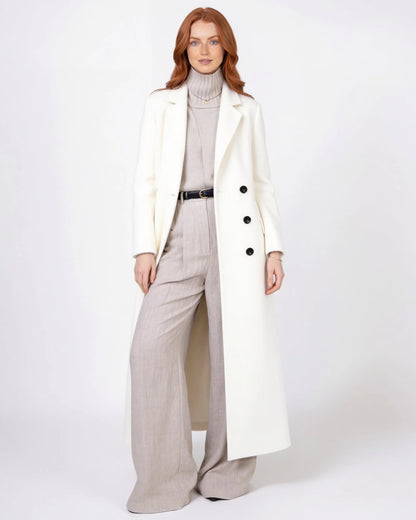 Maxi Coat Notch Lapel Single-Breasted Longline 9