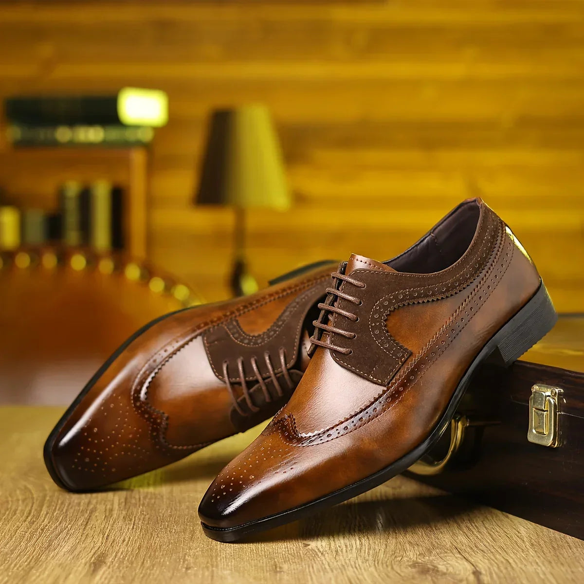 Men's Classic Black Dress Shoes | Formal Leather Footwear 3