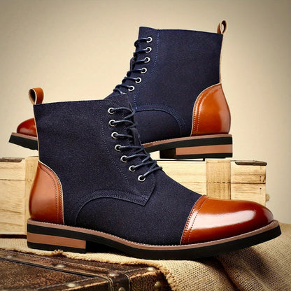 Men's Dress Boots Classic Black Oxford Leather | Formal Footwear 0