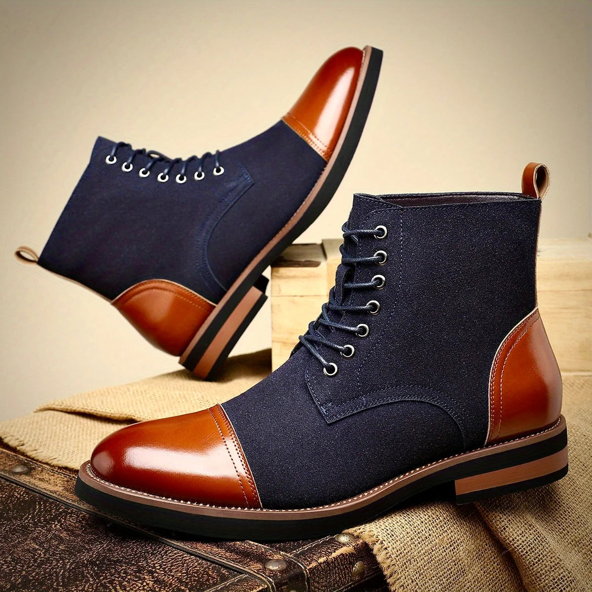Men's Dress Boots Classic Black Oxford Leather | Formal Footwear 4