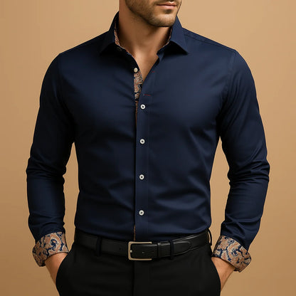 Men's Dress Shirt Long Sleeve Modern Classic 4