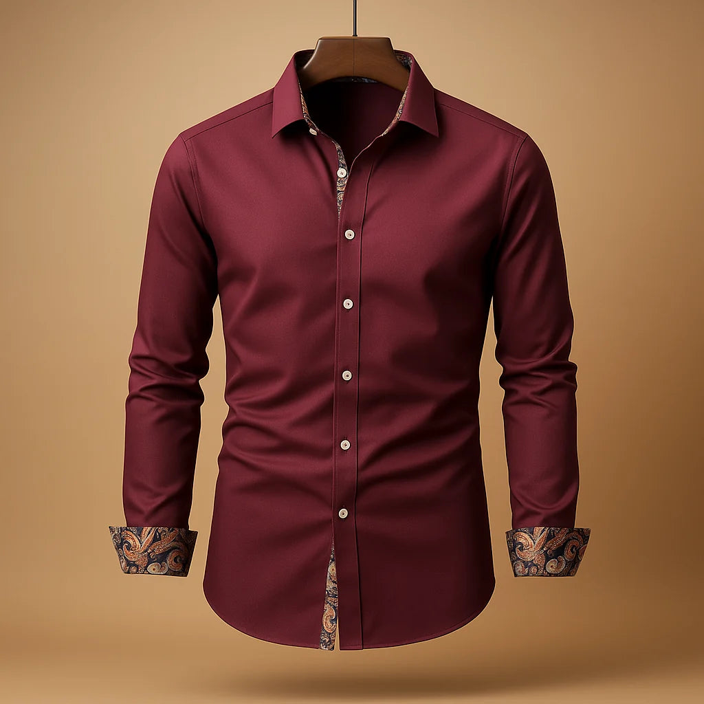 Men's Dress Shirt Long Sleeve Modern Classic 5