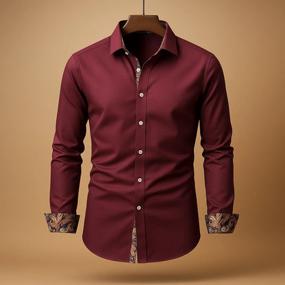 Men's Dress Shirt Long Sleeve Modern Classic 5