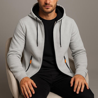 Men's Fleece Lined Hooded Jacket | Men's Winter Coat Black 2