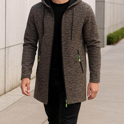 Men's Fleece Lined Hooded Jacket | Men's Winter Coat Black 8